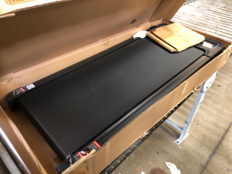 Photo 2 of Incline Under Desk Walking Pad: Voice Controlled Smart Standing Treadmill Works with ZWIFT KINOMAP WELLFIT APP for Home Office - 265Lbs Capacity Quiet Treadmills with LED Screen Remote Control