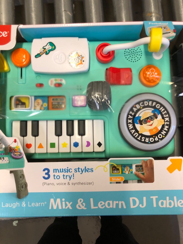 Photo 3 of Fisher-Price Laugh & Learn Baby & Toddler Toy Mix & Learn Dj Table with Smart Stages Learning & Activities for Ages 6+ Months Standard Packaging