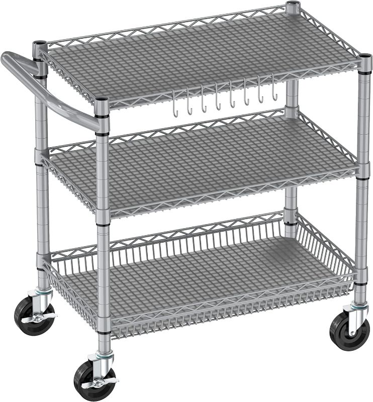 Photo 1 of 35 in x 18 in x 32.5 in 3 Tier Heavy Duty Utility Cart