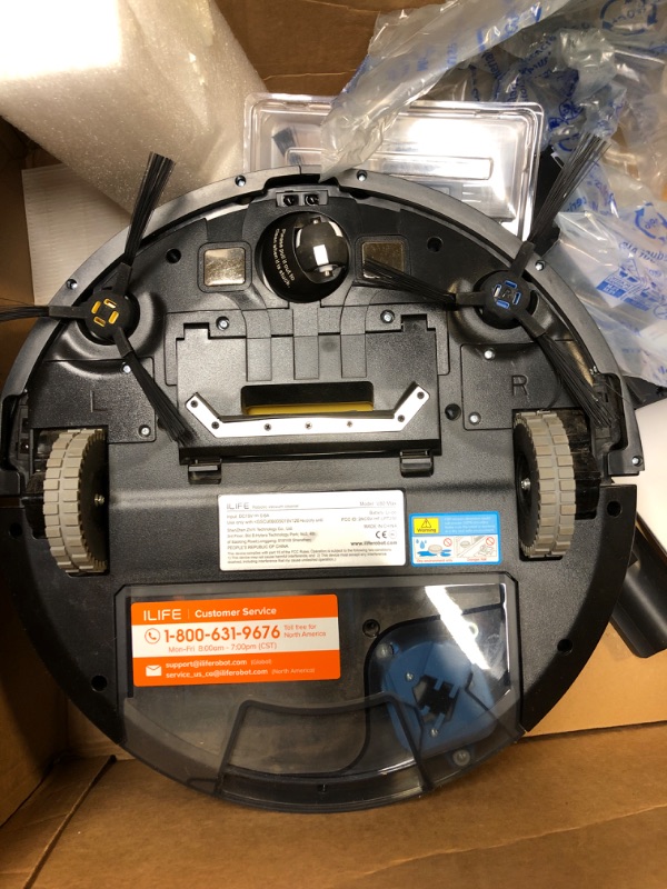 Photo 1 of ILIFE V80 Max Robot Vacuum Cleaner, Wi-Fi Connected, 2000Pa Max Suction, Works with Alexa, 750ml Dustbin, Tangle-Free Suction Port, Self-Charging, Ideal for Hard Floor, Pet Hair and Low Pile Carpet
