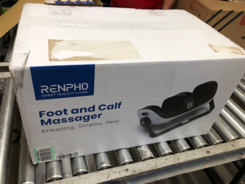 Photo 1 of Foot Massager Machine with Heat, Gifts for Men and Women, RENPHO Shiatsu Foot and Calf Massager with Remote, Offer Deep Kneading Rolling Ankle, Leg Massage, Fits Up to US Men Feet Size 14