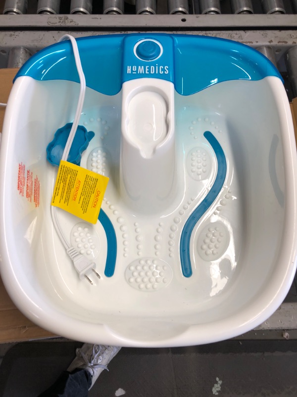 Photo 2 of HoMedics Bubble Mate Foot Spa, Toe Touch Controlled Foot Bath with Invigorating Bubbles and Splash Proof, Raised Massage nodes and Removable Pumice Stone