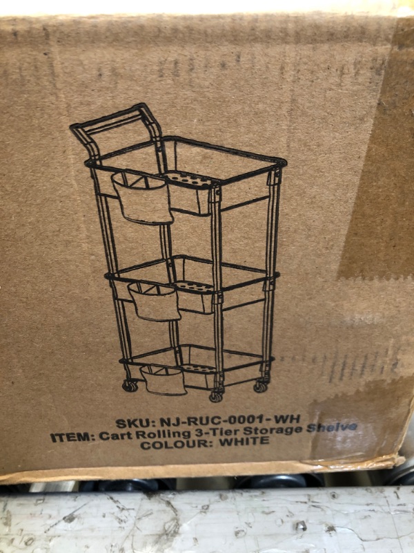 Photo 1 of 3 Tier Utility Cart White