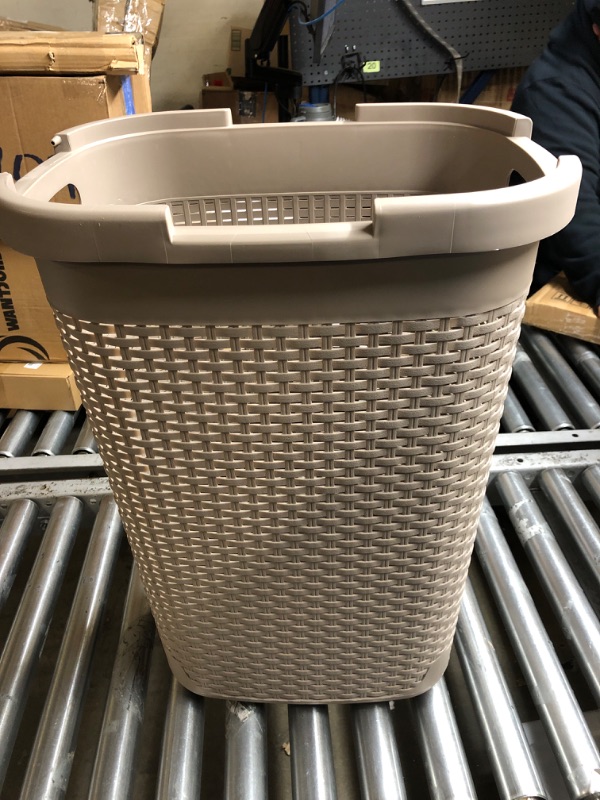 Photo 1 of Mind Reader 60L Slim Laundry Hamper Tan
