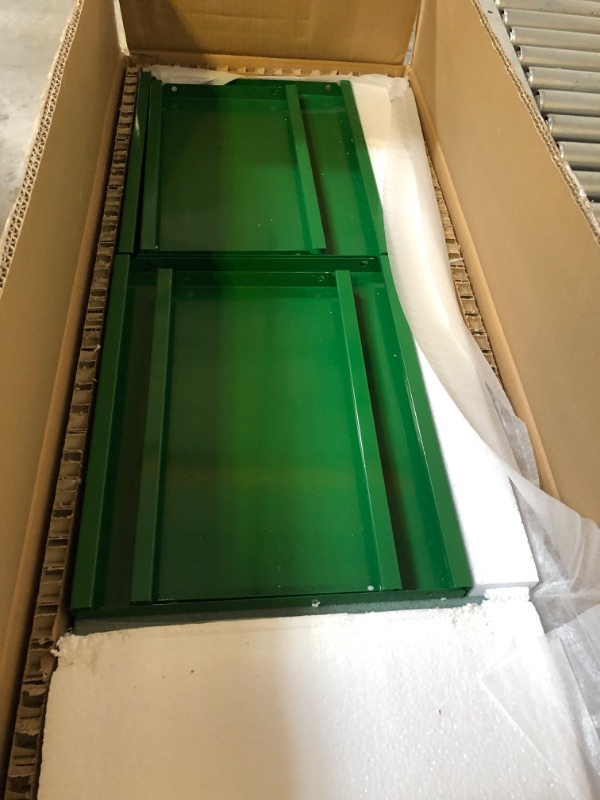 Photo 1 of Workington Single Bank Rolling Book Truck Book Cart with 3 Flat Shelves, Library Book Cart with Swivel Lockable Casters 3000 Green