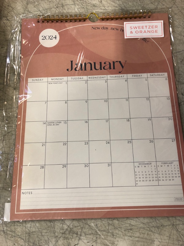 Photo 1 of S&O Boho Modern Wall Calendar from January 2024-June 2025 - Tear-Off Monthly Calendar - 18 Month Academic Wall Calendar - Hanging Calendar to Track Anniversaries & Appointments - 13.5"x10.5”in