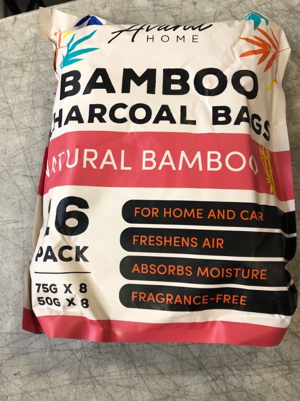 Photo 2 of (16 Pack) Bamboo Charcoal Air Purifying Bag - Charcoal Bags Odor Absorber, for Car, Home & Shoes - Activated Charcoal , Fragrance-Free Odor Eliminator (8x75g, 8x50g)