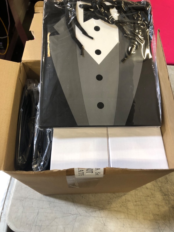 Photo 2 of 10 Set of Groomsmen Present Include 10 Groomsmen Tuxedo Proposal Gift Bags 10 Steel Credit Card Size Bottle Opener Cap 10 Groomsman Suit Up Invitation Cards with 10 White Envelopes for Wedding Party
