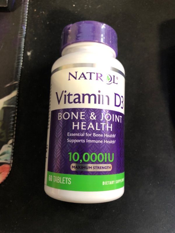Photo 1 of "Natrol Vitamin D3 10000 Iu Tablets - 60 Ea (Pack of 3)"
