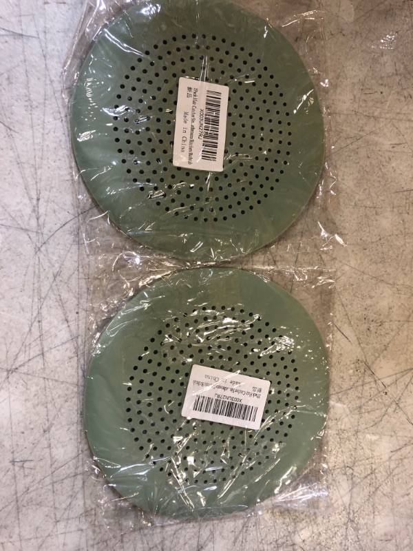 Photo 2 of 2Pack Hair Catcher Sink Strainer Shower Drain Hair Catcher Drain Cover for Shower Silicone Hair Stopper Sink Strainer Filter, Hair Stopper with Suction Cups for Bathroom/Kitchen/Bathtub (Green)