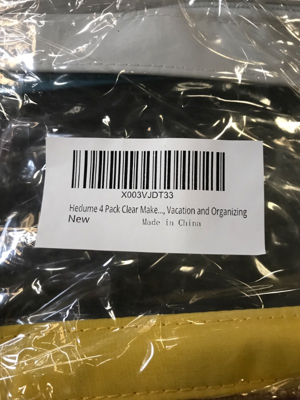 Photo 1 of 4PCS CLEAR MAKEUP TRAVEL BAGS 