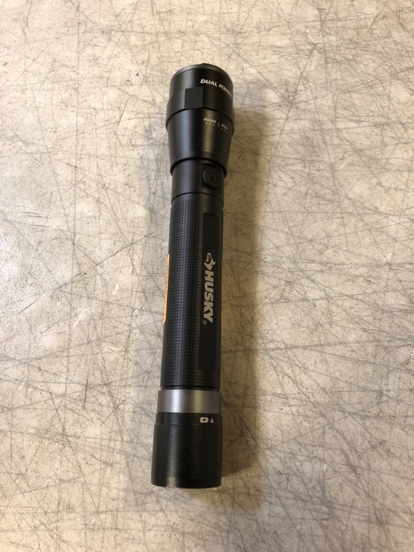 Photo 2 of Husky 5000 Lumens Dual Power LED Rechargeable Focusing Flashlight with Rechargeable Battery and USB-C Cable Included
