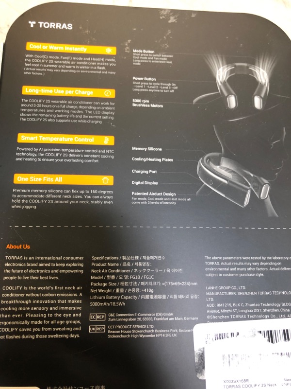 Photo 1 of torras coolify 2s neck air conditioner