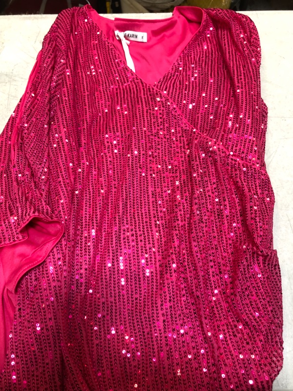 Photo 1 of 3XL womens pink glitter long sleeve