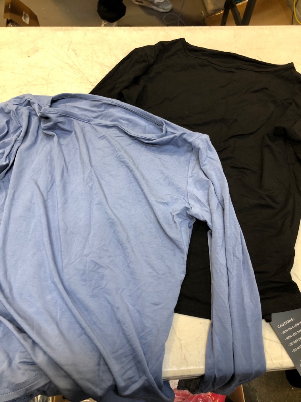 Photo 1 of  Small 2pc black and blue long sleeves