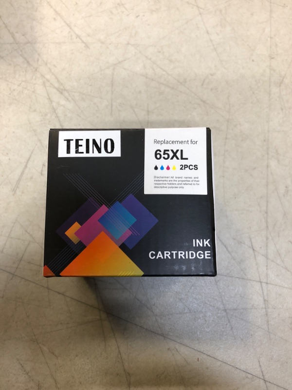 Photo 1 of TEINO Remanufactured Ink Cartridge Replacement for HP 65 65XL 65 XL use with HP Envy 5055 5052 5058 DeskJet 3755 2655 3752 3720 3722 3723 3758 2652 2622 2624 Printer (Black Tri-Color, Combo Pack)