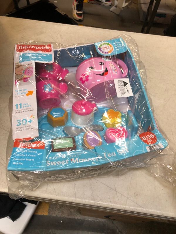 Photo 1 of Fisher-Price Laugh & Learn Toddler Learning Toy Sweet Manners Tea Set With Smart Stages For Pretend Play Ages 18+ Months Standard Packaging