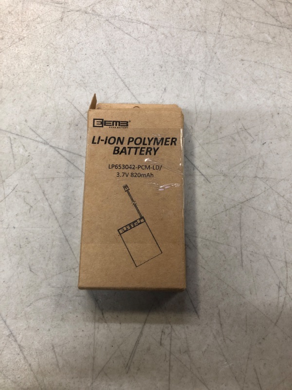 Photo 2 of EEMB 3.7V 820mAh 653042 Lipo Battery Rechargeable Lithium ion Polymer Battery PCS with JST Connector UN38.3 Lithium Polymer ion Battery.Make Sure Device Polarity Matches with Battery Before Purchase!