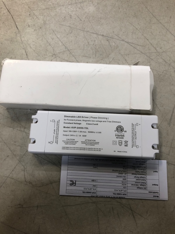 Photo 2 of 24V 50W Triac Dimmable LED Driver, 120V AC to 24V DC Transformer, Electric Power Supply Adapter, 50W LED Dimming Driver, Electric Power Supply Compatible with lutron, leviton Dimmers Triac 24V 50W led dimmable driver