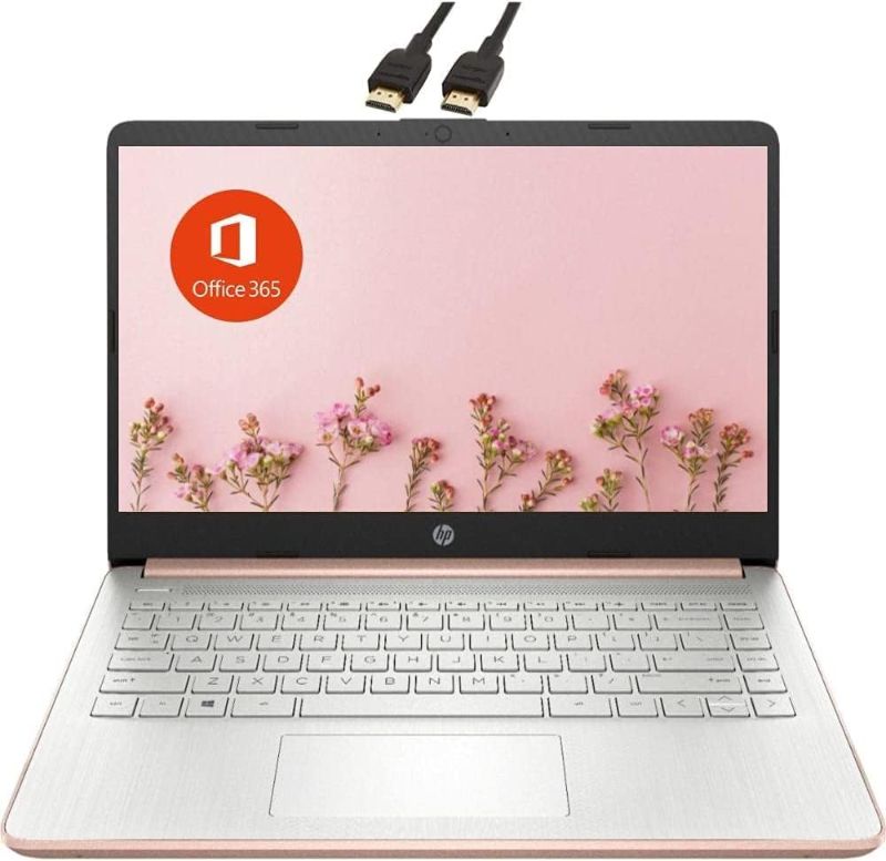 Photo 1 of HP 2022 est Premium 14-inch HD Laptop|Intel Celeron N4020 to 2.8GHz 8GB RAM 192GB(64GB SSD+ 128GB Card)|Webcam Bluetooth HDMI USB-C Wi-Fi|LIONEYE Bundle|Rose Gold 14-dq0054dx
