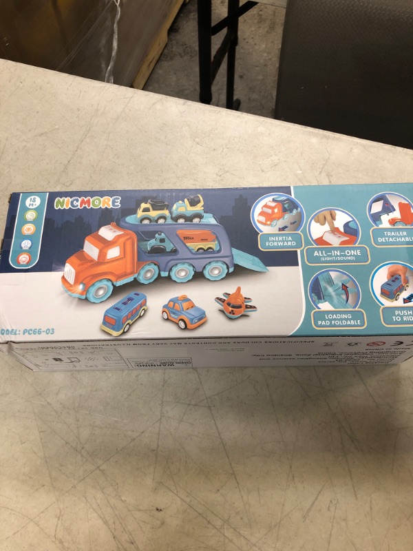 Photo 2 of Car Toys Truck for Toddler Boy: Carrier Toys for Kids 2 3 4 Year Old 7 in 1 Transport Vehicle Toys for Age 2-3 2-4 | 18 Months+ Christmas Birthday Gift Ideas
