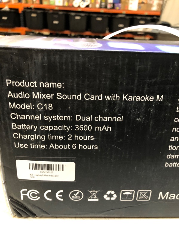 Photo 3 of Audio Interface Audio Mixer & Recording Accessories Podcast Kit with 3.5mm Microphone Perfect for Recording,Live Streaming,Gaming,Compatible with PC,Smartphone,Play Station