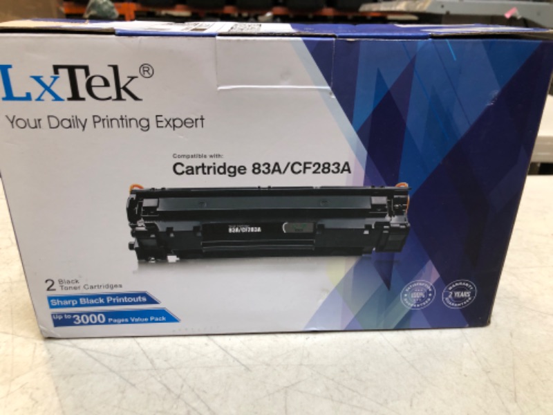 Photo 2 of LxTek Compatible Toner Cartridge Replacement for HP 83A CF283A to Compatible with Laserjet Pro MFP M125nw M201dw M225dw M201n M125a M127fn M127fw, 2 Black
