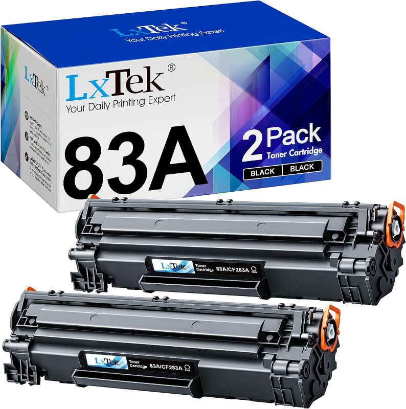 Photo 1 of LxTek Compatible Toner Cartridge Replacement for HP 83A CF283A to Compatible with Laserjet Pro MFP M125nw M201dw M225dw M201n M125a M127fn M127fw, 2 Black
