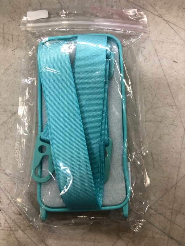 Photo 2 of iPhone 13 Mini, 13 Pro and 13 Pro Max - Silicone Phone Case with Lanyard (Turquoise, iPhone 13)
