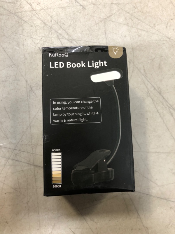 Photo 2 of Book Lights for Reading at Night, 9 LED Eye Caring 3 Color Light & Dimming and Rechargeable Book Light, Memory Function and Touch Control, 45Hrs Runtime, Reading Lights for Books in Bed
