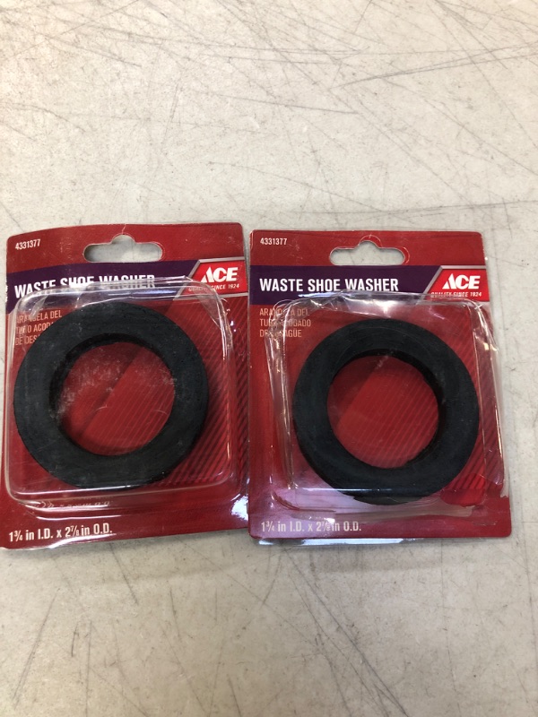 Photo 2 of 2pc Ace 1-1/2 in. D Rubber Replacement Washer 1 pk