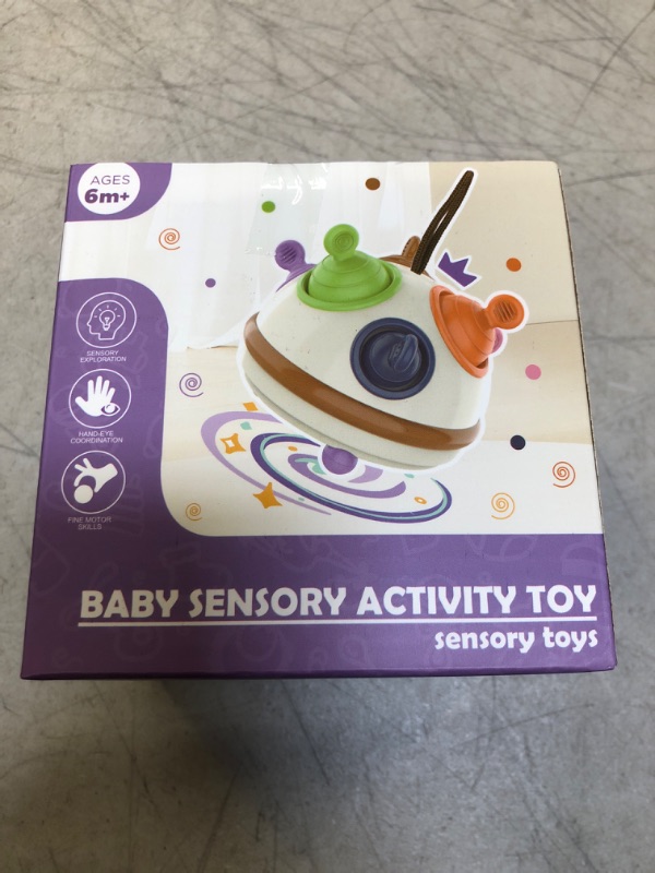 Photo 2 of Baby Montessori Sensory Teething Toys: Montessori Toys for Baby 6-12-18 Months Silicone Teething Toy - Baby Pull Toys Early Development Toy for Toddlers 1-3 Years Brown