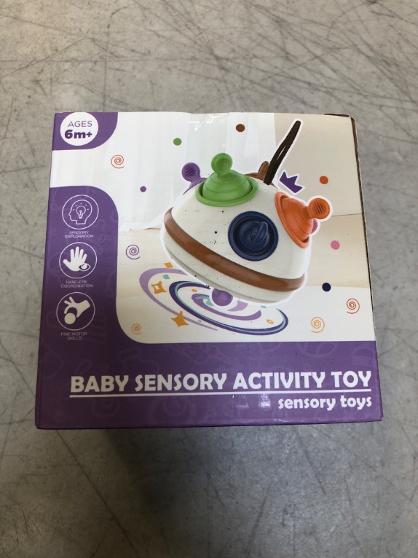 Photo 2 of Baby Montessori Sensory Teething Toys: Montessori Toys for Baby 6-12-18 Months Silicone Teething Toy - Baby Pull Toys Early Development Toy for Toddlers 1-3 Years Brown