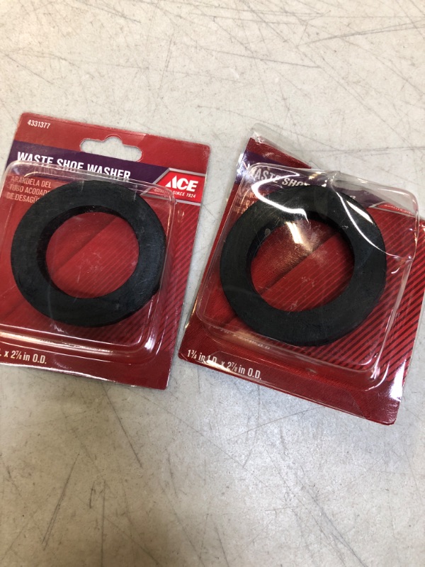 Photo 2 of 2pc Ace 1-1/2 in. D Rubber Replacement Washer 1 pk