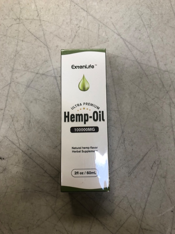 Photo 2 of Exp 8/25 Natural Hemp Oil 100000mg Premium Oil Drops Rich in Omega 3-6-9 and Multiple Nutrients,Organic Hemp Oil with CO2 Extraction,100% Vegan, Non-GMO (60ml)