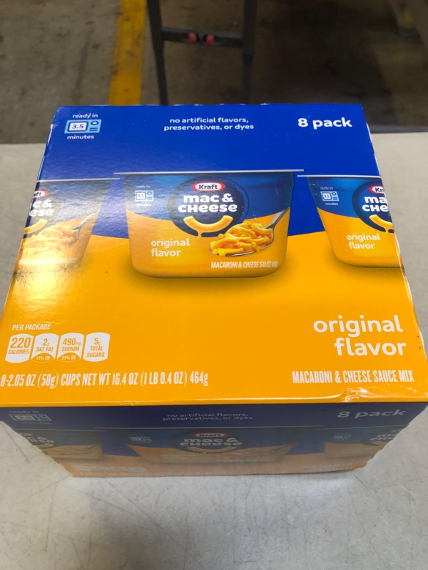 Photo 2 of Exp 4/24 Kraft Original Easy Microwavable Macaroni and Cheese Cups (8 ct Box, 2.05 oz Cups)