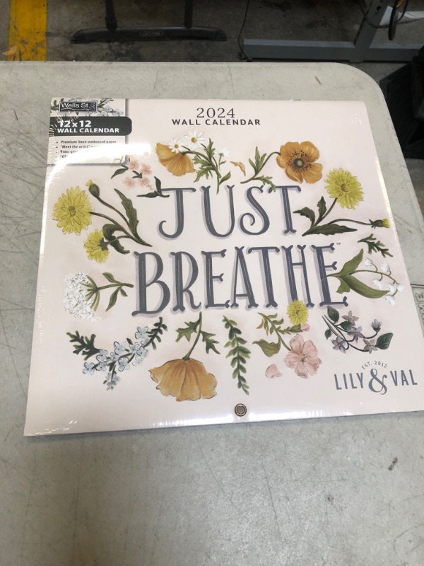 Photo 2 of WSBL Just Breathe 2024 12X12 Wall Calendar (24997001746)