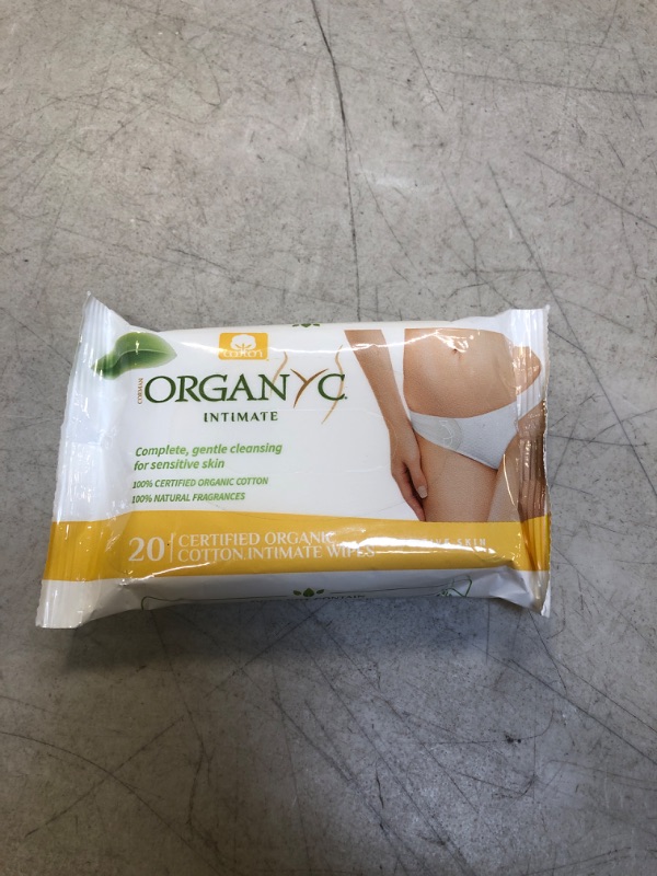 Photo 2 of Exp 2/24 Feminine Hygiene Wipes Organyc 20 ct Pack