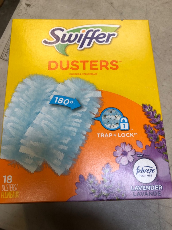 Photo 2 of Swiffer Dusters, Ceiling Fan Duster, Multi Surface Refills with Febreze Lavender, 18 Count 18 Count (Pack of 1) Duster