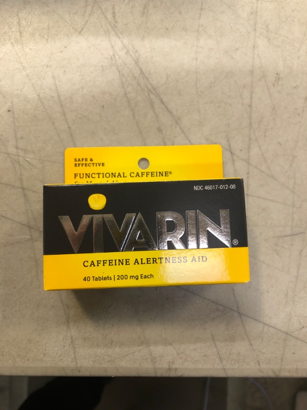 Photo 2 of Exp 6/24 Vivarin, Caffeine Pills, 200mg Caffeine per Dose, Safely and Effectively Helps You Stay Awake, No Sugar, Calories or Hidden Ingredients, Energy Supplement, 40 Tablets