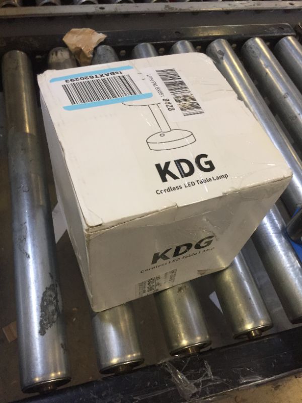 Photo 1 of KDG Modern Cordless Small Table Lamps, Portable LED Dimmable Desk Lamp, Rechargeable Battery Operated Lighting for Restaurant/Nightstand/Bedroom/Bedside/Bar/Outdoor/Camping/Night Light(White) White+PE Plastic