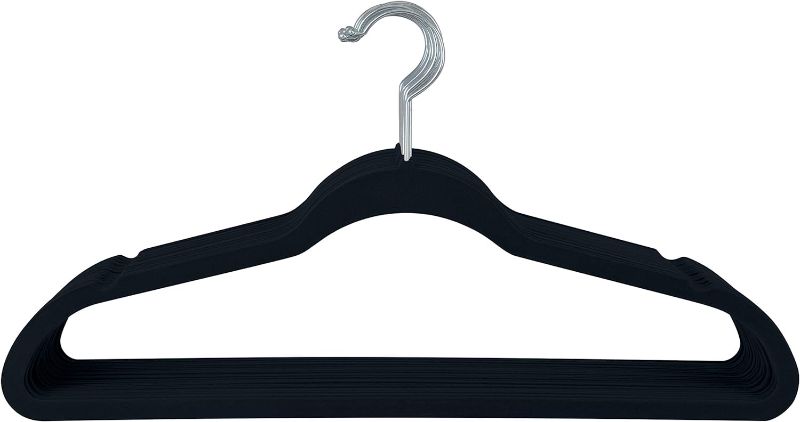 Photo 1 of 15 Super Slim Velvet Huggable Hangers in Black
