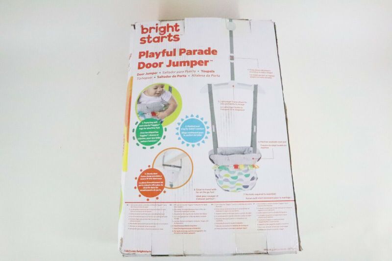 Photo 1 of Bright Starts Playful Parade Door Jumper for Baby with Adjustable Strap, 6 Months and Up, Max Weight 26 lbs