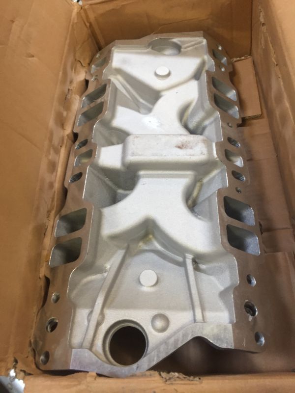 Photo 1 of TYFYB Aluminum Satin Intake Manifold For Small Block Chevy SBC 305 327 350 400 1957-1986 1500-6500 RPM For SBC 305 327 350 400 57-86