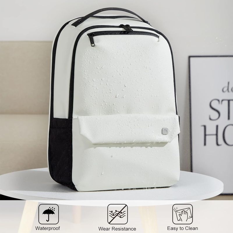 Photo 1 of Hanke Carry on Backpack Waterproof Travel Laptop Backpack for Men & Women, Durable Rucksack Weekender Bag Daypack(Salt White)
