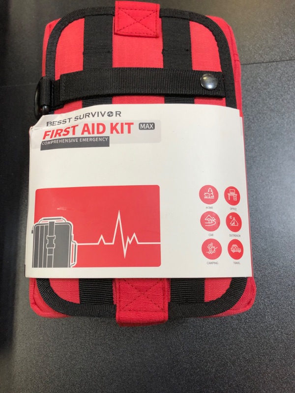 Photo 1 of Comprehensive First Aid Kits, Advanced Trauma Kits with Labeled Compartments, Large Survival Medical Kits for Vehicle, Home, Camping, Sports -Emergency Necessities Kits -230 Piece Max