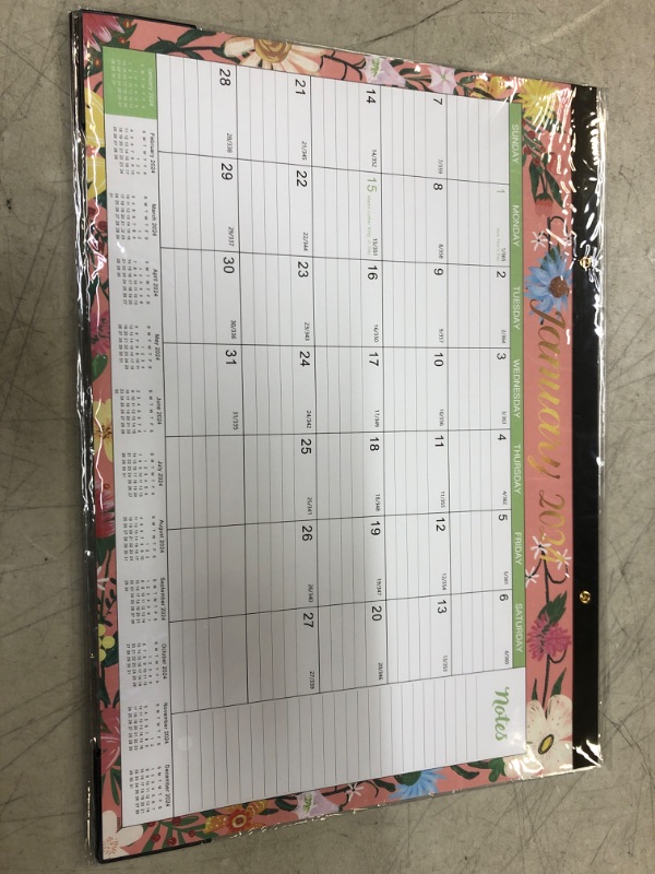 Photo 2 of 2024-2025 Desk Calendar - 18 Months Large Desk Calendar from Jul. 2024 - Dec. 2025, 17" x 12", Desk Pad Calendar 2024-2025 with 2 Corner Protectors
