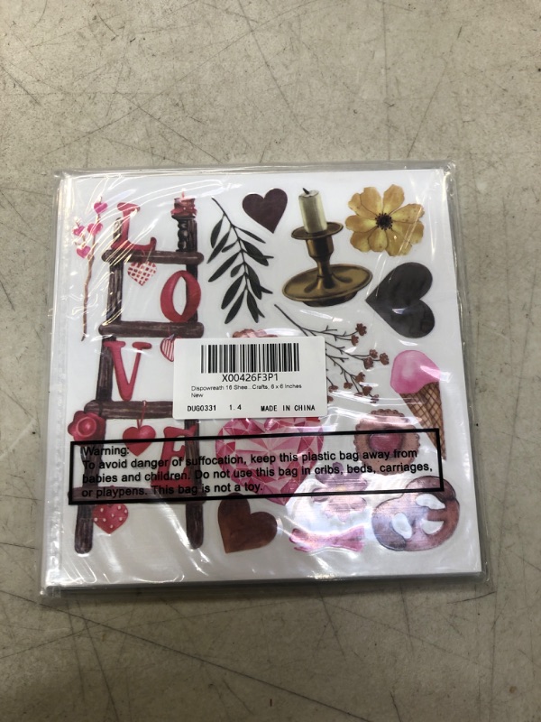 Photo 2 of 16 Sheet Valentine's Day Rub on Transfers for Crafts and Furniture Rustic Valentine Heart Love Sticker Rub on Decals for Scrapbook DIY Wood Fabric Journal Dairy Envelope Crafts, 6 x 6 Inch