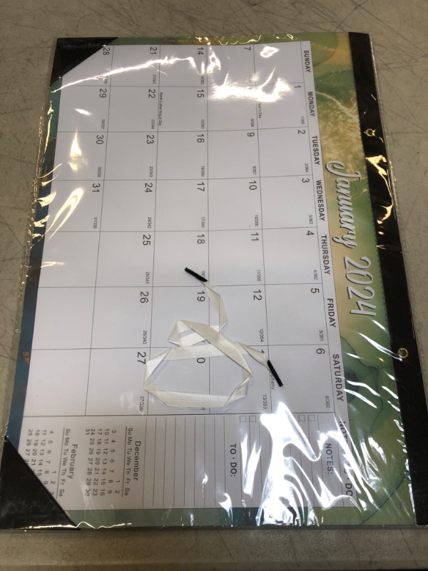 Photo 1 of 2024 Desk Calendar - Large Calendar 2024, January 2024 - June 2025, 17" x 12", 18 Monthly Desk/Wall Calendar 2-in-1, Thick Paper with Corner Protectors, Large Ruled Blocks, To-Do List, 2024 Calendar