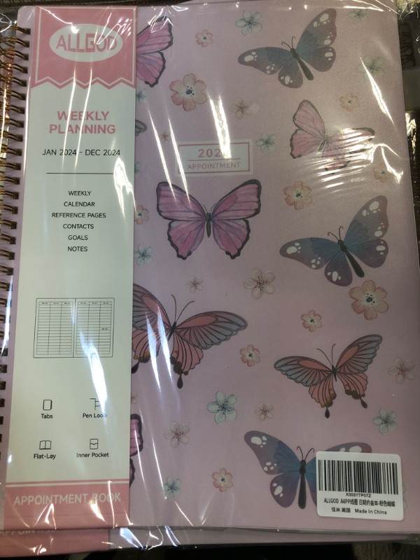 Photo 1 of 2024 Weekly Appointment Book, Appointment Planner Jan 2024 - Dec 2024 Hourly Daily Weekly And Monthly With Tabs, 15 Minute Increments, Flexible Cover, 8.5"X11",